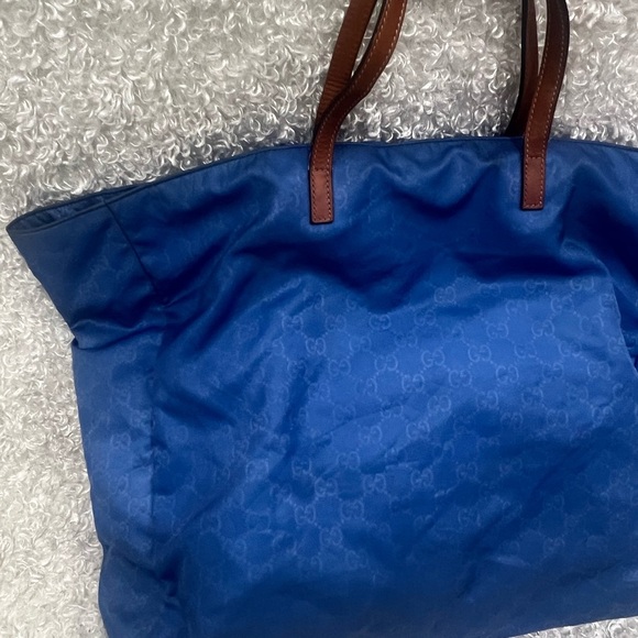 GUCCI GG Canvas Tote Bag Blue - Picture 5 of 16